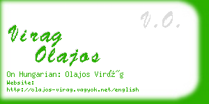 virag olajos business card